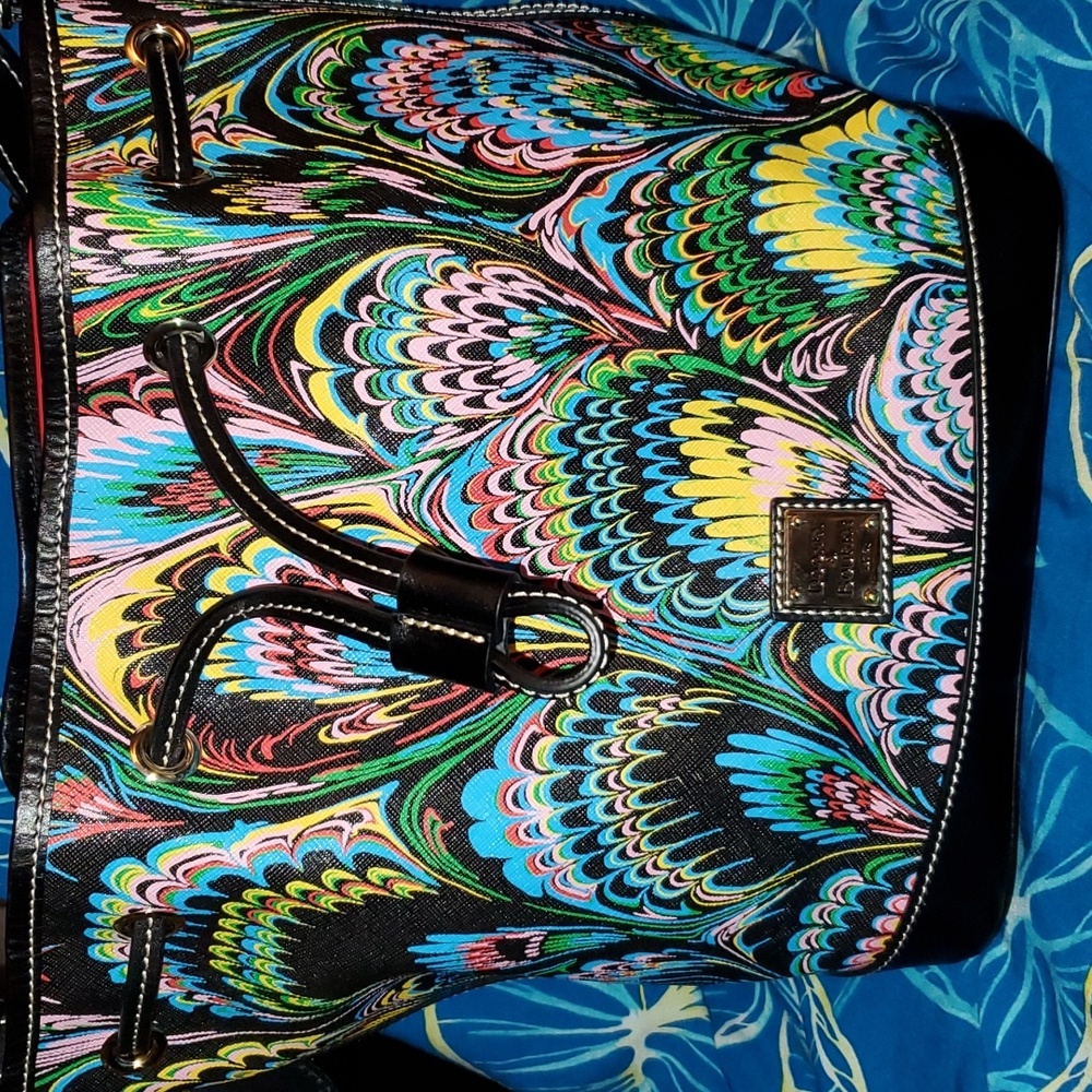 Dooney & Bourke Plumes Drawstring  Bag - Black